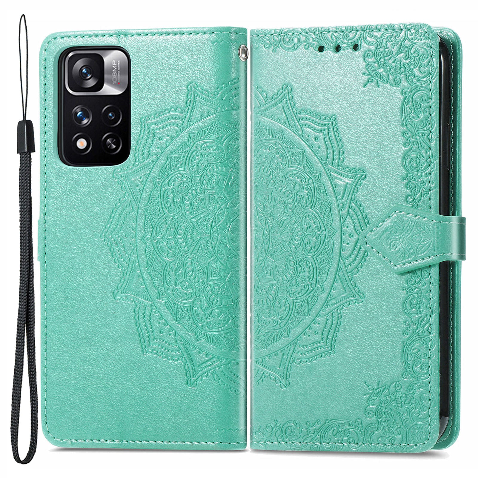 For Xiaomi Poco X4 NFC 5G Redmi Note 11 Pro 5G (China) (MediaTek) Note 11 Pro 5G Embossed Mandala Pattern Wallet Case PU Leather Stand Magnetic Flip Phone Cover with Strap For Xiaomi Poco X4 NFC 5G Redmi Note 11 Pro 5G (China) (MediaTek) Note 11 Pro 5G Embossed Mandala Pattern Wallet Case PU Leather Stand Magnetic Flip Phone Cover with Strap